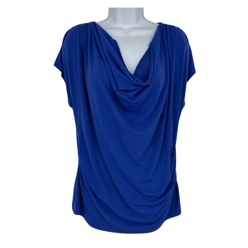 Lane Bryant Drape Front Short Sleeves Gathered Details Top Women's Size 14/16